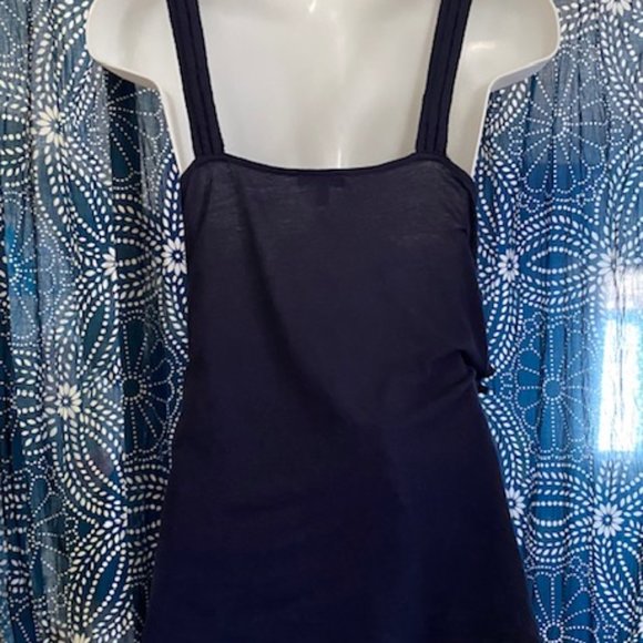 Express Navy Blue Ruffle Tank - Picture 9 of 10
